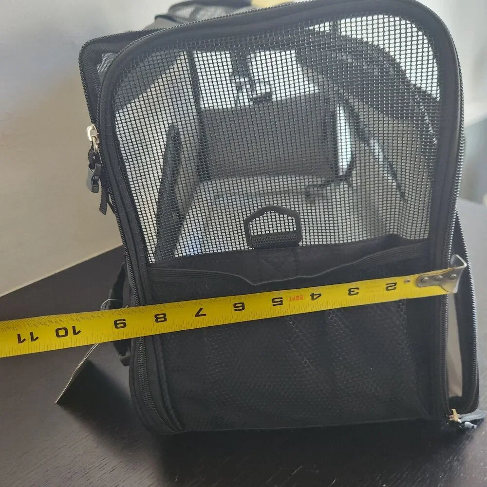 PetAmi Premium Airline Approved Soft-Sided Dog & Cat Travel Carrier Black Small